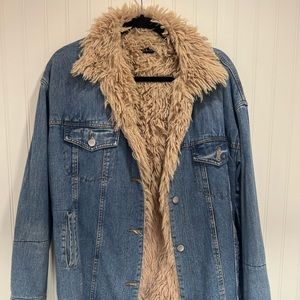 Denim Fluffy Jacket